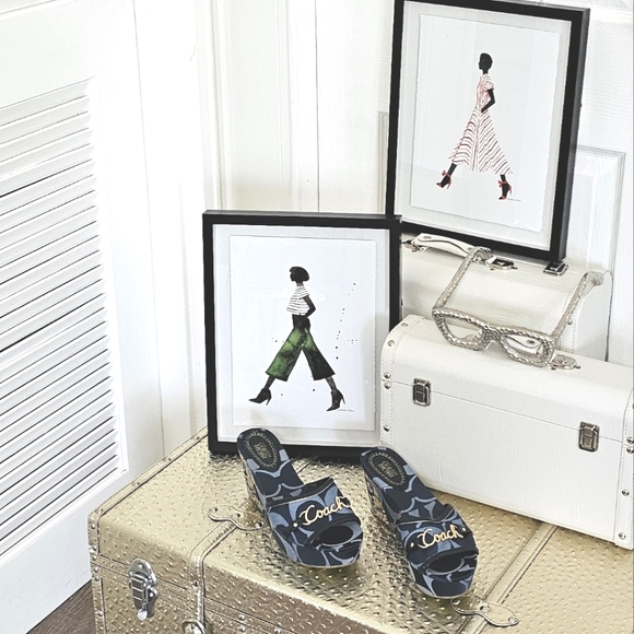 COACH CARISSA HEELS💙💛 - Picture 3 of 14